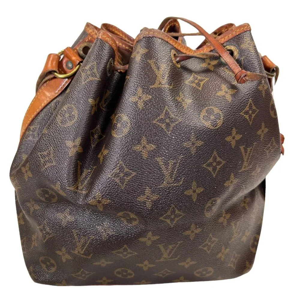 Authentic Louis Vuitton Shoulder Bag Petit Noe Monogram Used LV Handbag Vintage - Picture 2 of 12